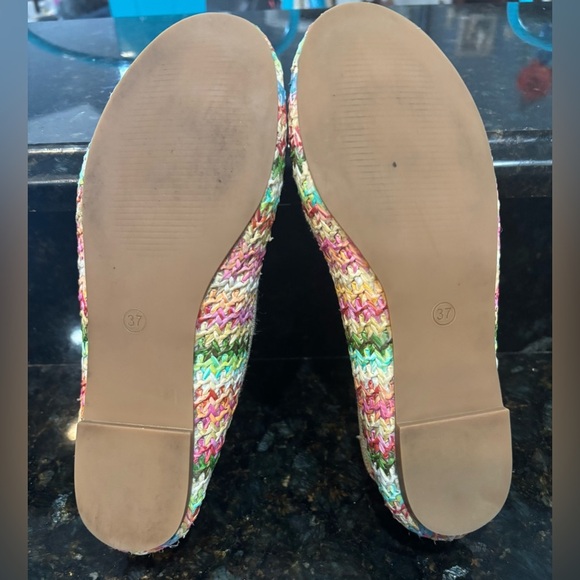 La Strada wool straw, ballet flats. Retro chic, trending, hippie ballerina, CUTE - Picture 9 of 10